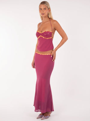 Sequin Floral Halter Set
