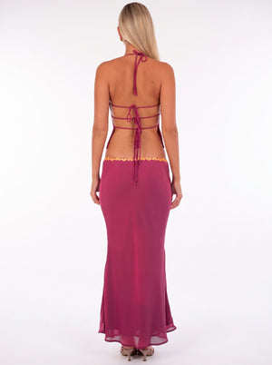 Sequin Floral Halter Set