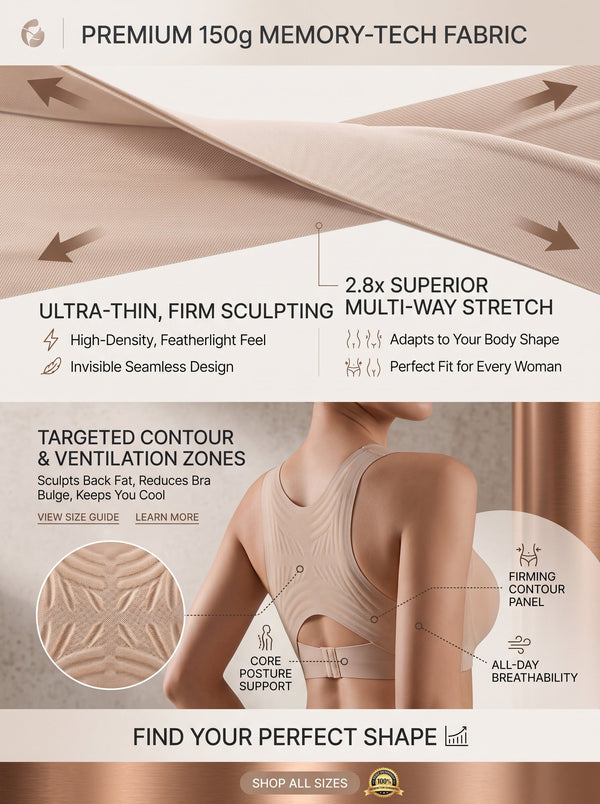Posture-Sculpting Seamless Support Bra