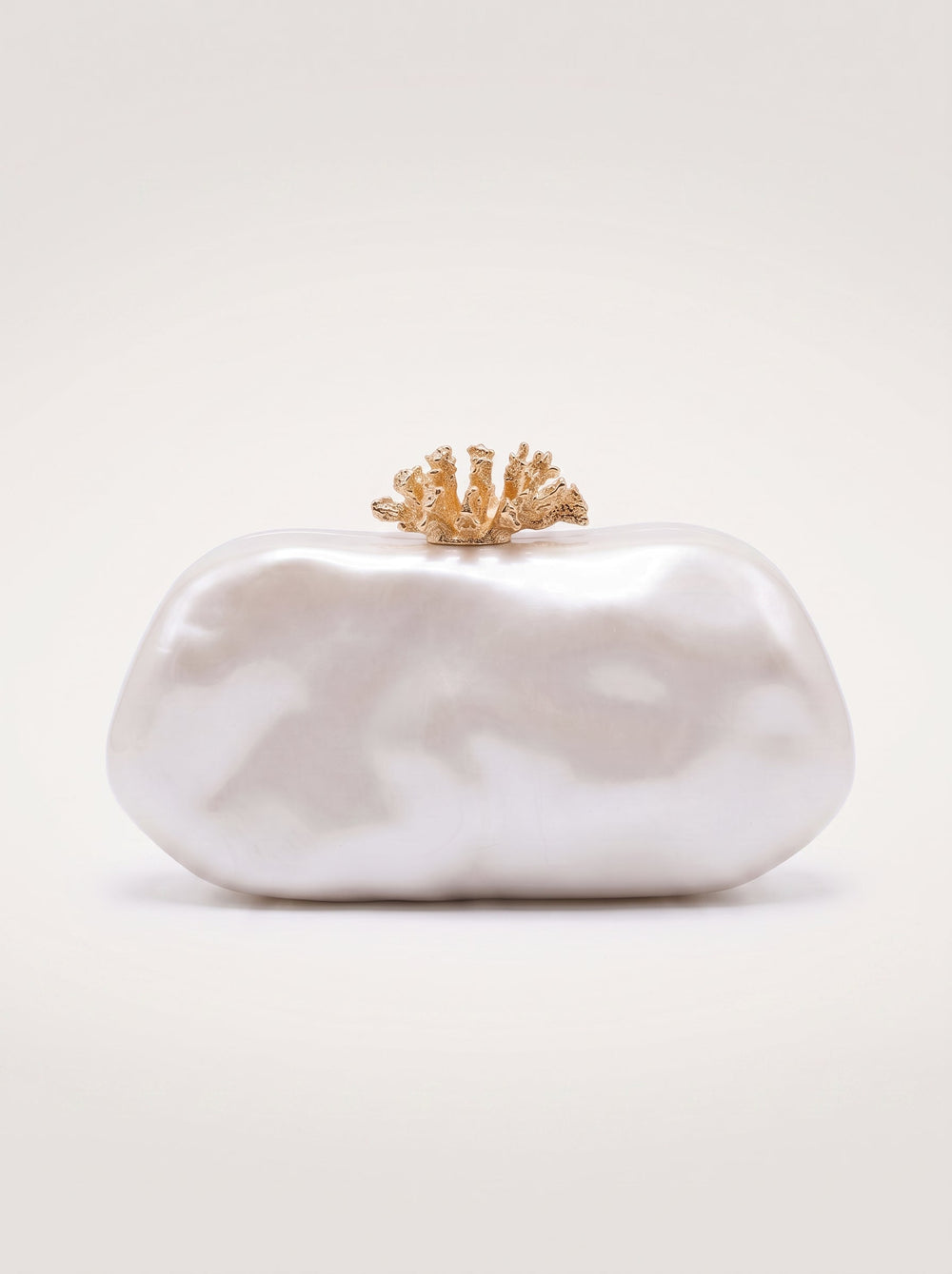 Pearl Coral Clasp Clutch