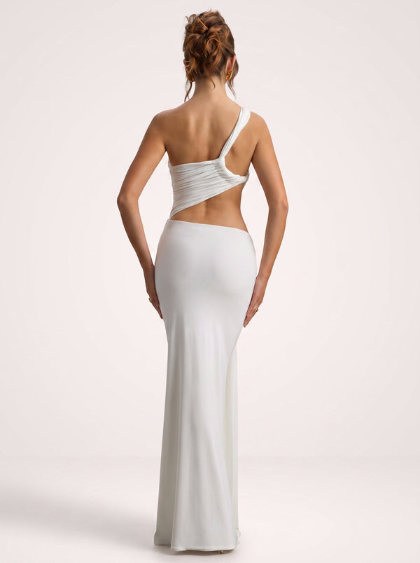 Asymmetric Cut-Out Maxi Dress