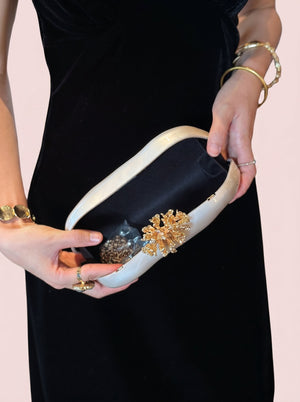 Pearl Coral Clasp Clutch