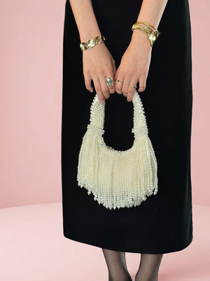 Pearl Tassel Underarm Bag