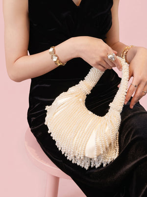 Pearl Tassel Underarm Bag
