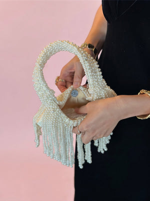 Pearl Tassel Underarm Bag