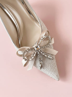 Sequin Bow Stiletto Heel