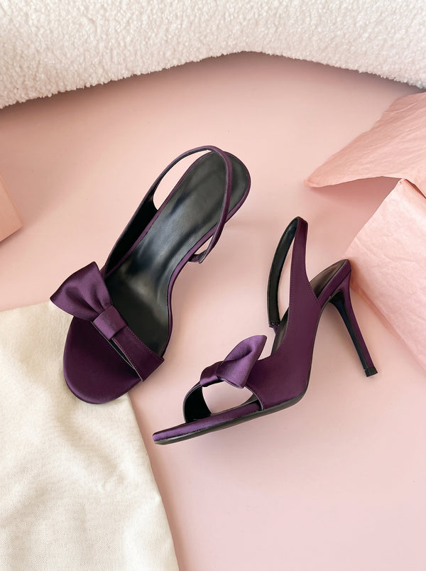 Bow Stiletto Slingback Sandal