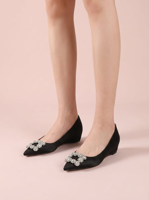 Crystal Buckle Pointed Flat