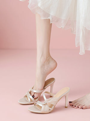 Knotted Stiletto Heeled Sandal