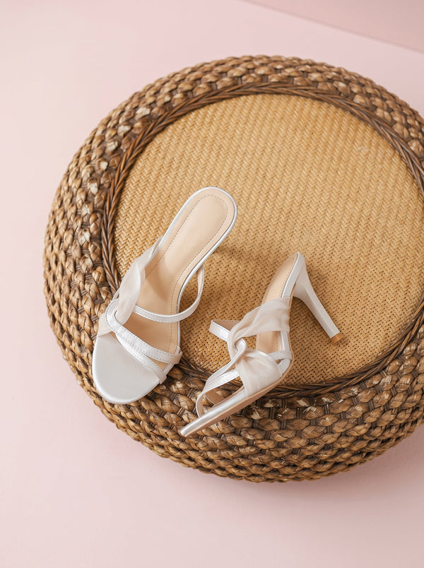 Knotted Stiletto Heeled Sandal