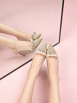 Pointed Toe Kitten Slingback